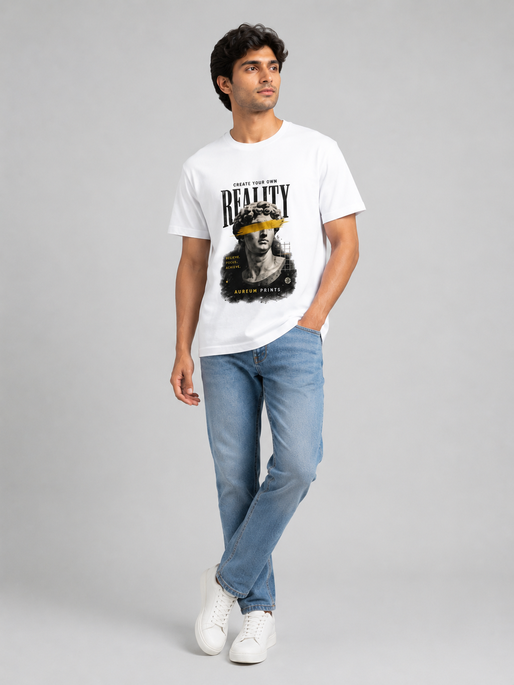 Aureum Prints - T-Shirt White For Men